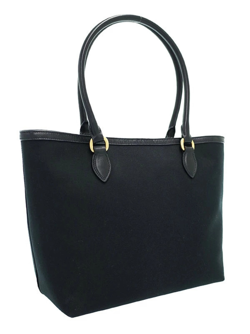 Prada bag tote Jacquard black canvas Logo